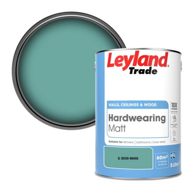 Leyland Trade Hardwearing Matt Emulsion Paint (S 3030-B60G) 5L