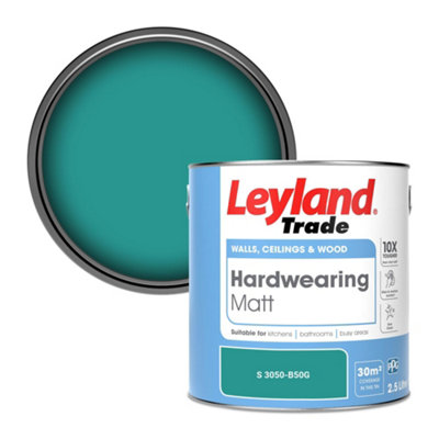 Leyland Trade Hardwearing Matt Emulsion Paint (S 3050-B50G) 2.5L