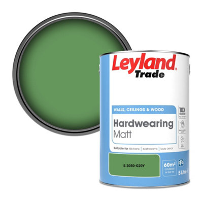 Leyland Trade Hardwearing Matt Emulsion Paint (S 3050-G20Y) 5L