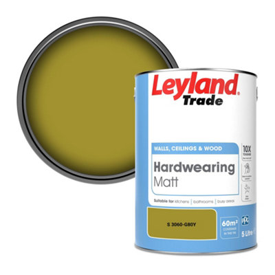 Leyland Trade Hardwearing Matt Emulsion Paint (S 3060-G80Y) 5L