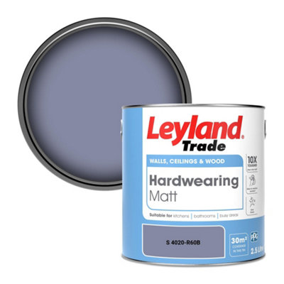 Leyland Trade Hardwearing Matt Emulsion Paint (S 4020-R60B) 2.5L