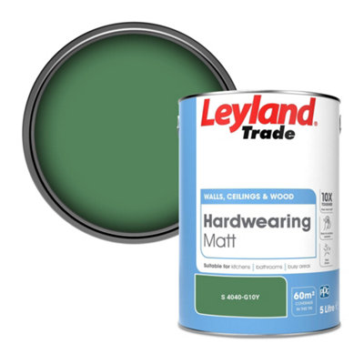 Leyland Trade Hardwearing Matt Emulsion Paint (S 4040-G10Y) 5L