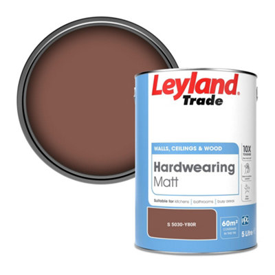 Leyland Trade Hardwearing Matt Emulsion Paint (S 5030-Y80R) 5L