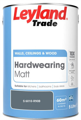 Leyland Trade Hardwearing Matt Emulsion Paint (S 6010-R90B) 5L