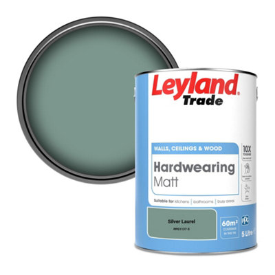 Leyland Trade Hardwearing Matt Emulsion Paint Silver Laurel (PPG1137-5) 5L
