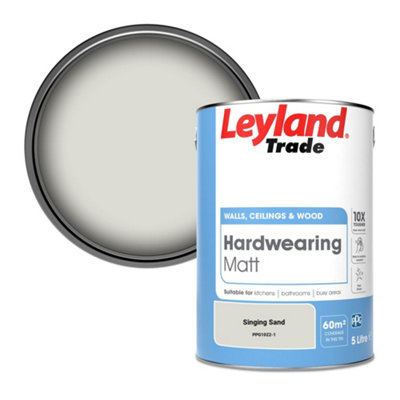 Leyland Trade Hardwearing Matt Emulsion Paint Singing Sand (PPG1022-1) 5L