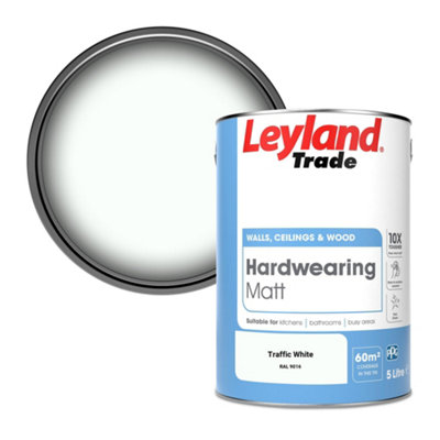 Hamburger Lack-Profi Matt Traffic White RAL 9016 Paint – For Wood & Metal, 1L-20L