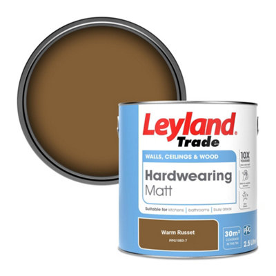 Leyland Trade Hardwearing Matt Emulsion Paint Warm Russet (PPG1083-7) 2.5L