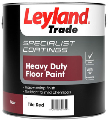 Leyland Trade Heavy Duty Floor Paint - 2.5 Litre - Tile Red