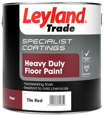 Leyland Trade Heavy Duty Floor Paint  - 2.5 Litre - Tile Red