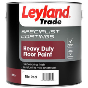 Leyland Trade Heavy Duty Floor Paint  - 2.5 Litre - Tile Red