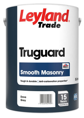 Leyland Trade Smooth Truguard Masonry Paint Dove Grey - 5L