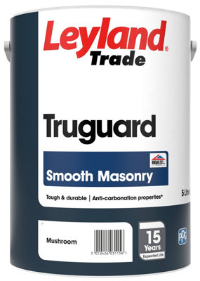 Leyland Trade Smooth Truguard Masonry Paint Mushroom - 5L