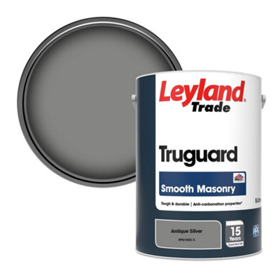 Leyland Trade Truguard Smooth Masonry Paint Antique Silver (PPG1002-5) 5L