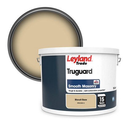 Leyland Trade Truguard Smooth Masonry Paint Biscuit Base (PPG1093-3) 10L