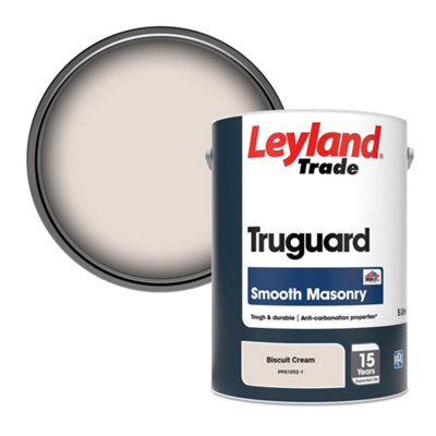 Leyland Trade Truguard Smooth Masonry Paint Biscuit Cream (PPG1052-1) 5L