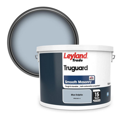 Leyland Trade Truguard Smooth Masonry Paint Blue Dolphin (PPG1041-4) 10L