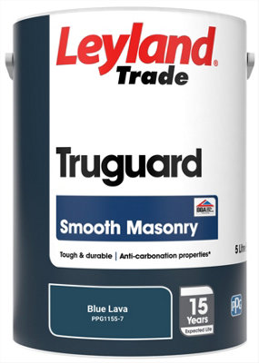 Leyland Trade Truguard Smooth Masonry Paint Blue Lava (PPG1155-7) 5L