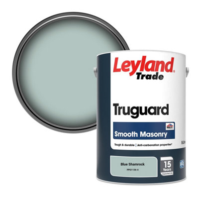 Leyland Trade Truguard Smooth Masonry Paint Blue Shamrock (PPG1136-4) 5L