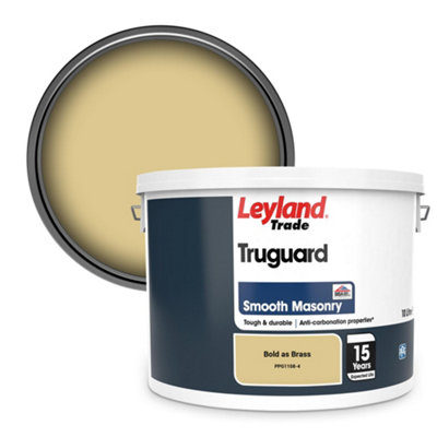 Leyland Trade Truguard Smooth Masonry Paint Bold as Brass (PPG1108-4) 10L