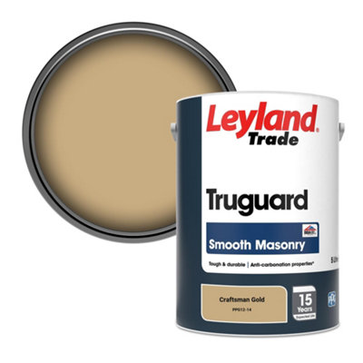 Leyland Trade Truguard Smooth Masonry Paint Craftsman Gold (PPG12-14) 5L