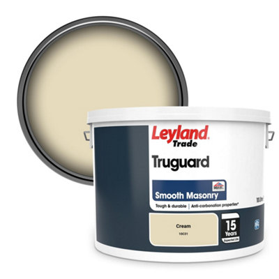 Leyland Trade Truguard Smooth Masonry Paint Cream (10C31) 10L