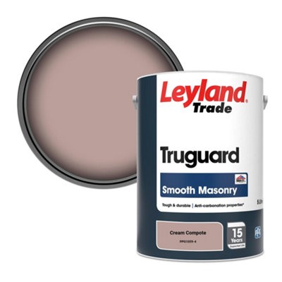 Leyland Trade Truguard Smooth Masonry Paint Cream Compote (PPG1059-4) 5L