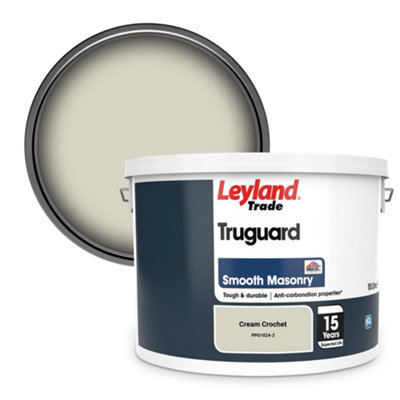 Leyland Trade Truguard Smooth Masonry Paint Cream Crochet (PPG1024-2) 10L
