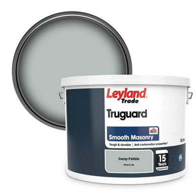 Leyland Trade Truguard Smooth Masonry Paint Damp Pebble (PPG10-08) 10L