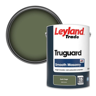 Leyland Trade Truguard Smooth Masonry Paint Dark Sage (PPG1124-6) 5L