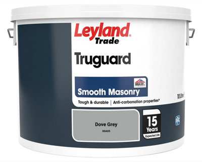Leyland Trade Truguard Smooth Masonry Paint Dove Grey (00A05) 10L