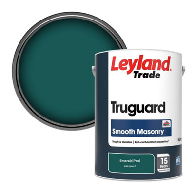 Leyland Trade Truguard Smooth Masonry Paint Emerald Pool (PPG1146-7) 5L