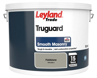Leyland Trade Truguard Smooth Masonry Paint Fieldstone (PPG1000-3) 10L