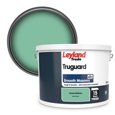 Leyland Trade Truguard Smooth Masonry Paint Green Balloon (PPG1228-4) 10L