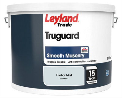Leyland Trade Truguard Smooth Masonry Paint Harbor Mist (PPG1160-1) 10L