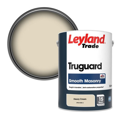 Leyland Trade Truguard Smooth Masonry Paint Heavy Cream (PPG1098-2) 5L