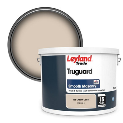Leyland Trade Truguard Smooth Masonry Paint Ice Cream Cone (PPG1082-3) 10L