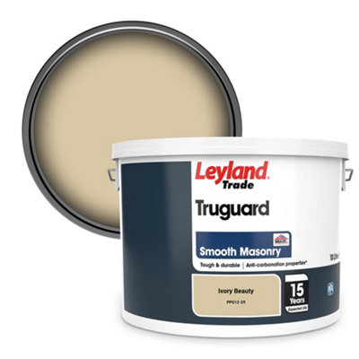 Leyland Trade Truguard Smooth Masonry Paint Ivory Beauty (PPG12-29) 10L