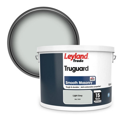 Leyland Trade Truguard Smooth Masonry Paint Light Grey (RAL 7035) 10L