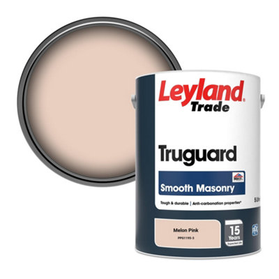 Leyland Trade Truguard Smooth Masonry Paint Melon Pink (PPG1195-3) 5L