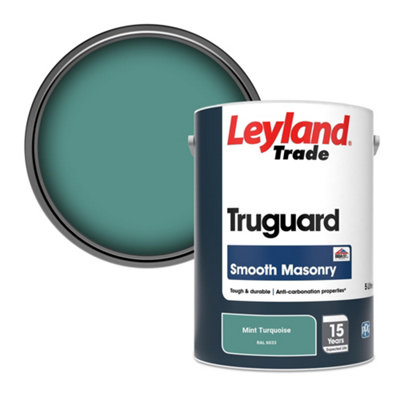 Leyland Trade Truguard Smooth Masonry Paint Mint Turquoise (RAL 6033) 5L
