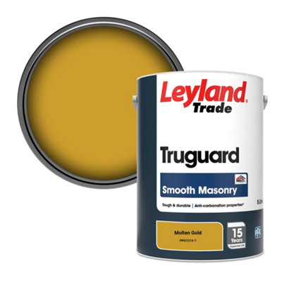 Leyland Trade Truguard Smooth Masonry Paint Molten Gold (PPG1214-7) 5L
