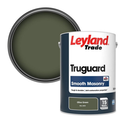 Leyland Trade Truguard Smooth Masonry Paint Olive Green (RAL 6003) 5L
