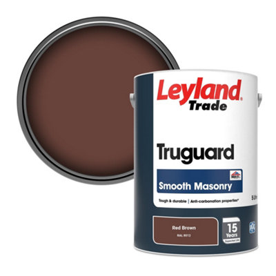 Leyland Trade Truguard Smooth Masonry Paint Red Brown (RAL 8012) 5L
