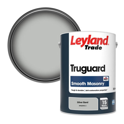 Leyland Trade Truguard Smooth Masonry Paint Silver Band (PPG0995-3) 5L