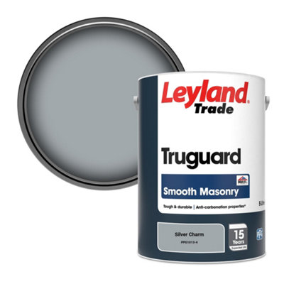 Leyland Trade Truguard Smooth Masonry Paint Silver Charm (PPG1013-4) 5L