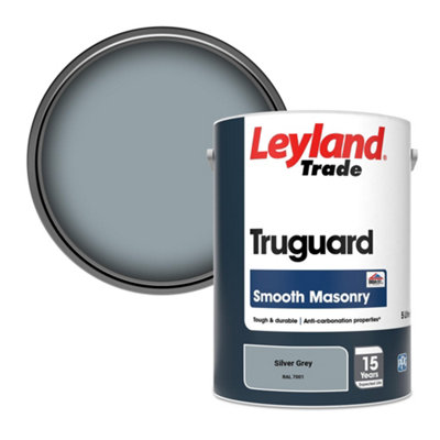 Leyland Trade Truguard Smooth Masonry Paint Silver Grey (RAL 7001) 5L