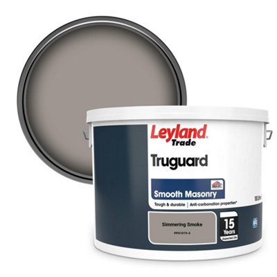 Leyland Trade Truguard Smooth Masonry Paint Simmering Smoke (PPG1019-4) 10L