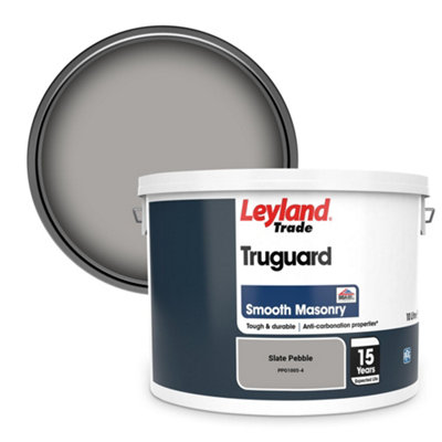 Leyland Trade Truguard Smooth Masonry Paint Slate Pebble (PPG1005-4) 10L