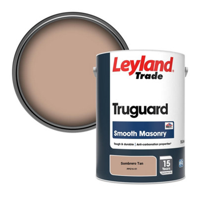 Leyland Trade Truguard Smooth Masonry Paint Sombrero Tan (PPG16-01) 5L